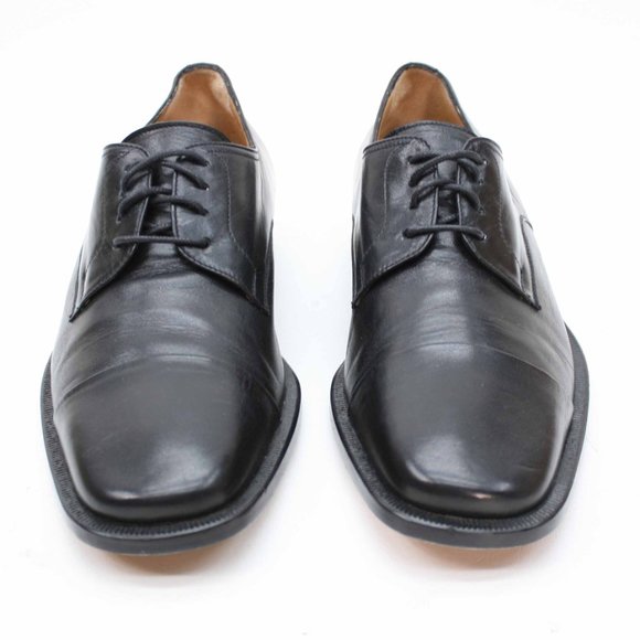 Bruno Magli Men\'s 7.5 Black Leather Cap-toe Dress Lace-up Oxfords - Italian main image 5